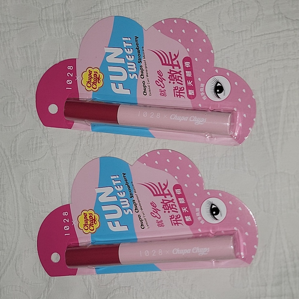 New Set of 2 1028 × Chupa Chups Mascara Asia Exclusive Extend Waterproof Black